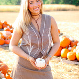 Suede Wrapping Choker Necklace, Brown