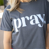 Pray. Puff Crop Tee, Pepper