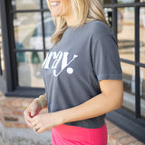 Pray. Puff Crop Tee, Pepper
