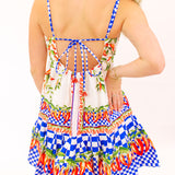 Picnic Peppers Ainika Organic Cotton Mini Dress, Off White