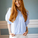 Positano Puff Button Down, Blue