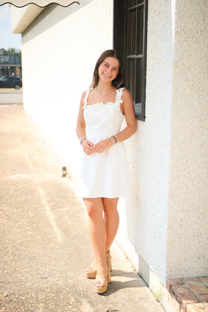 New Adventures Mini Dress, White