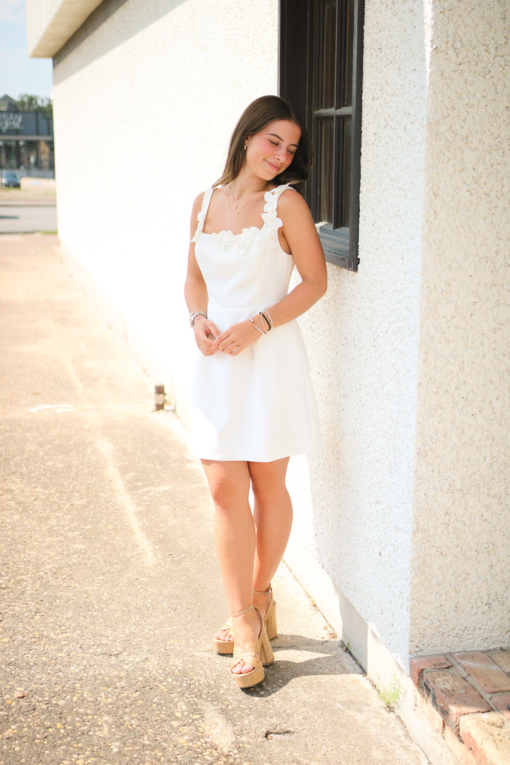 New Adventures Mini Dress, White