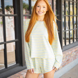 Lemon Spritz Sweatshirt, Blue/Yellow