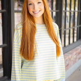 Lemon Spritz Sweatshirt, Blue/Yellow