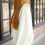 Lemon Spritz Sweatshirt, Blue/Yellow