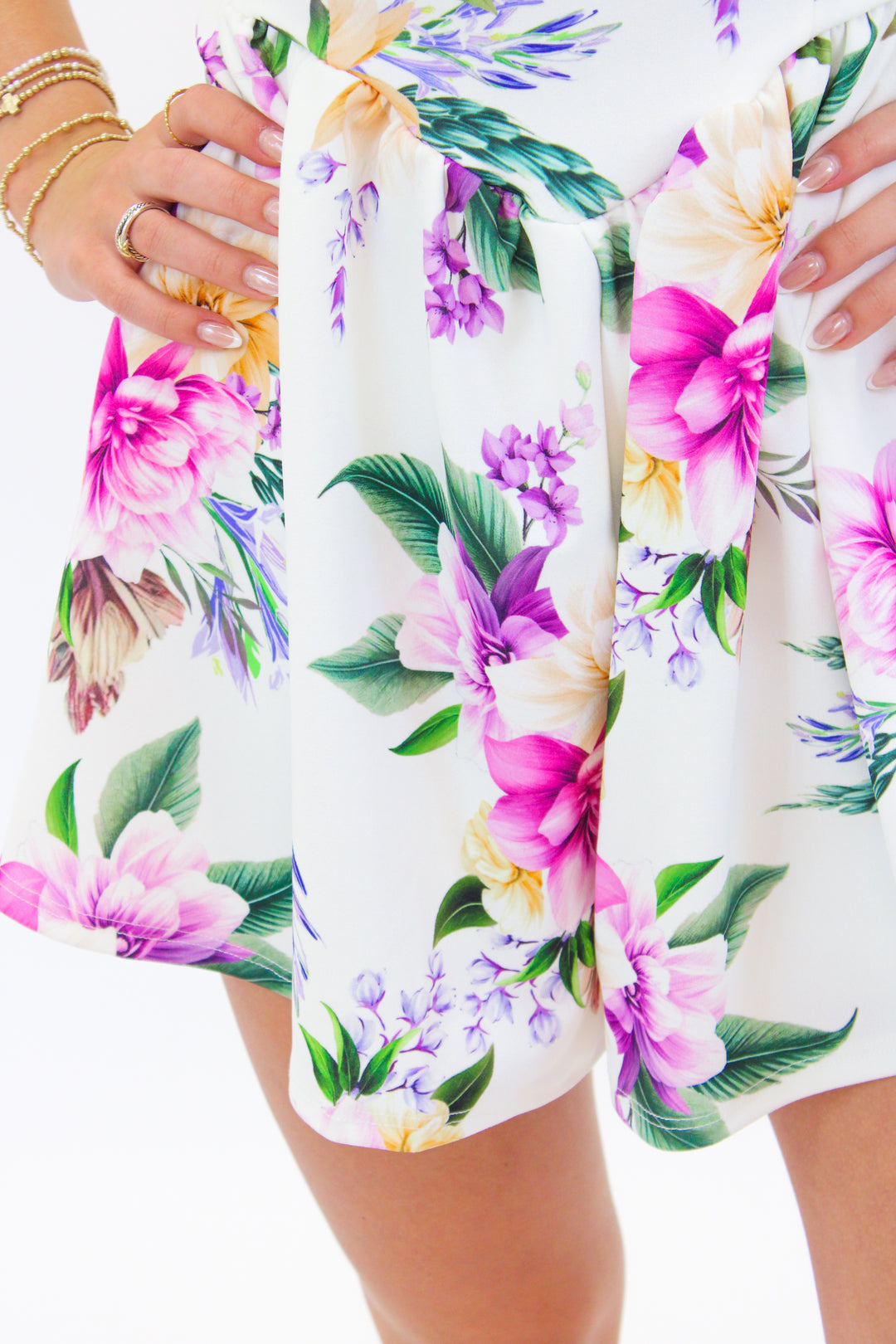 Petal Pop Romper, Off White
