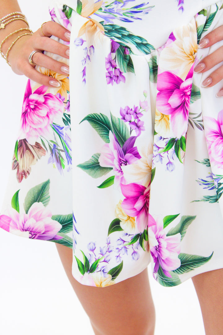 Petal Pop Romper, Off White