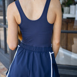Sweet Sips Runsie, Navy/White