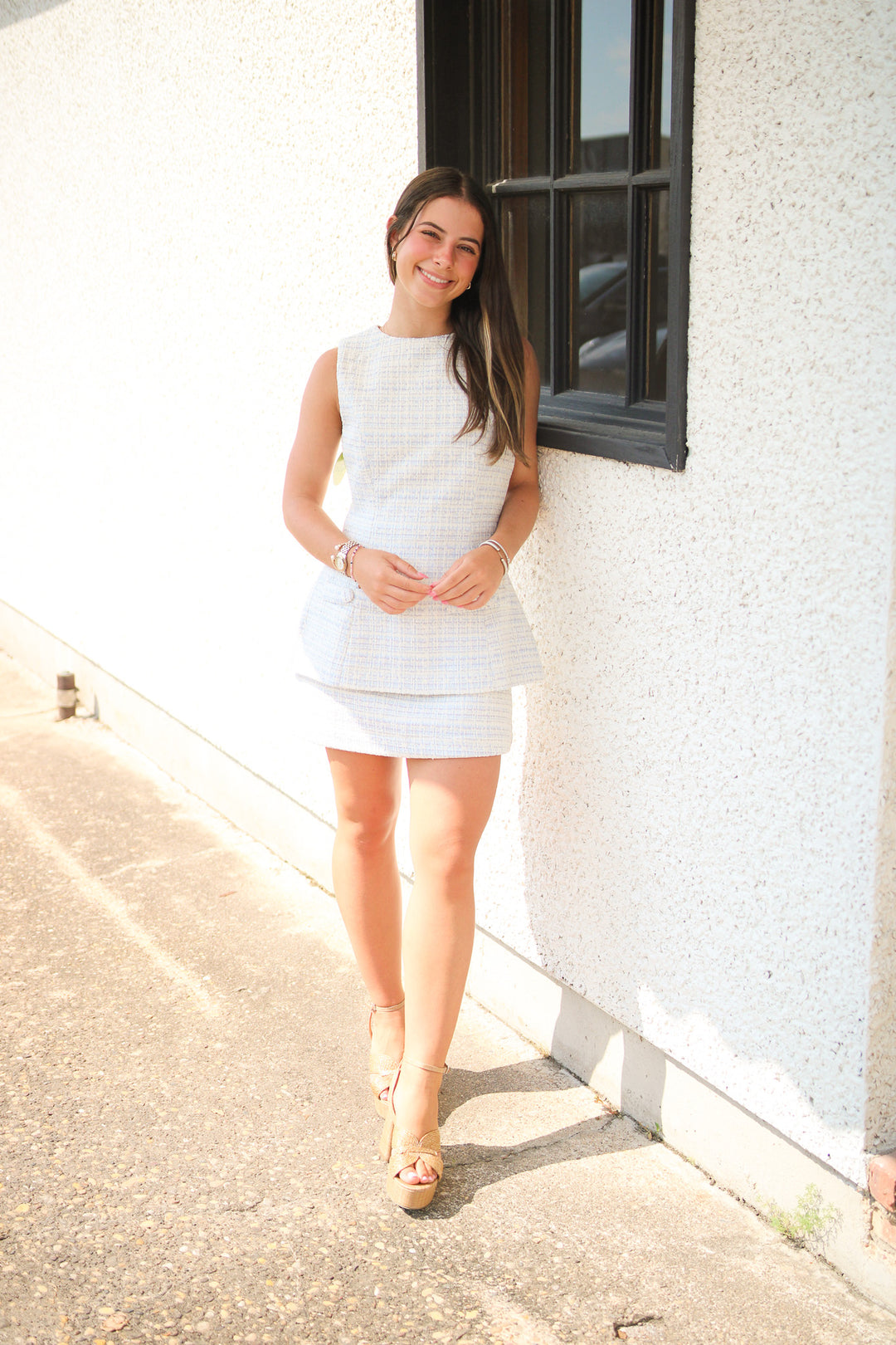 Don't Think Twice Mini Dress, Light Blue