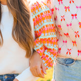 Make A Statement Colorful Sleeve Sweater