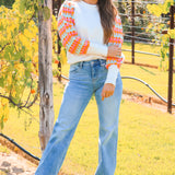 Make A Statement Colorful Sleeve Sweater