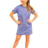 Ria Tweed Dress, Blue