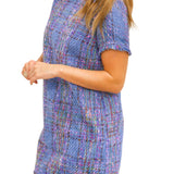 Ria Tweed Dress, Blue