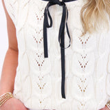 Sunday Stitch Knit Top, Ivory