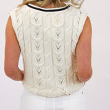 Sunday Stitch Knit Top, Ivory