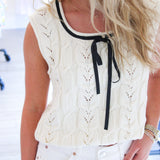 Sunday Stitch Knit Top, Ivory