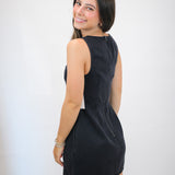 Fitted Mini Dress, Dark Graphite Wash