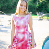 Cherry Pie Checkered Dress, Red