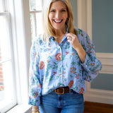 Lovely Impressions Top, Blue