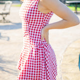 Cherry Pie Checkered Dress, Red