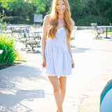 Miette Dress, Pale Blue Check