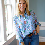 Lovely Impressions Top, Blue