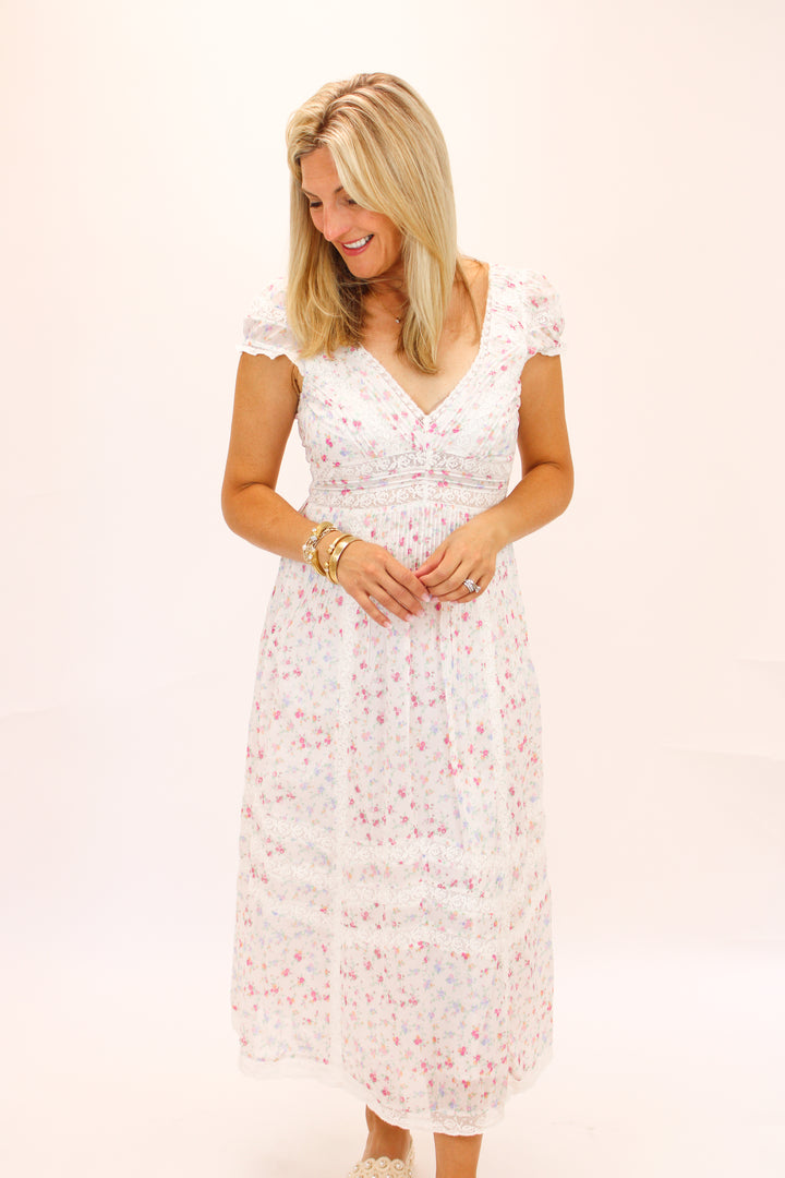 Suvi Cotton Midi Dress, Confetti Bloom