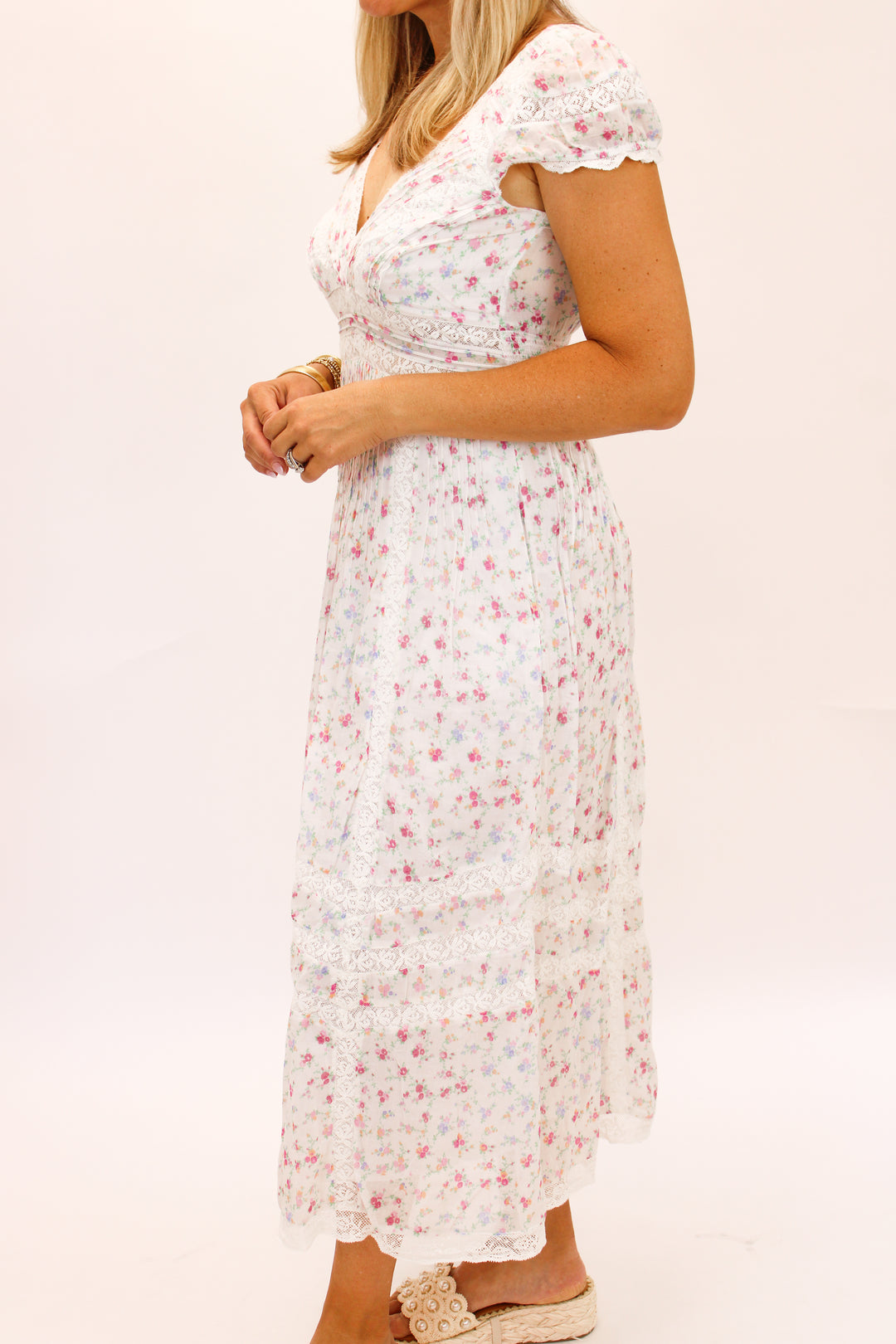 Suvi Cotton Midi Dress, Confetti Bloom