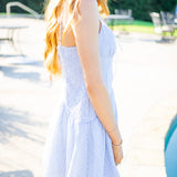 Miette Dress, Pale Blue Check