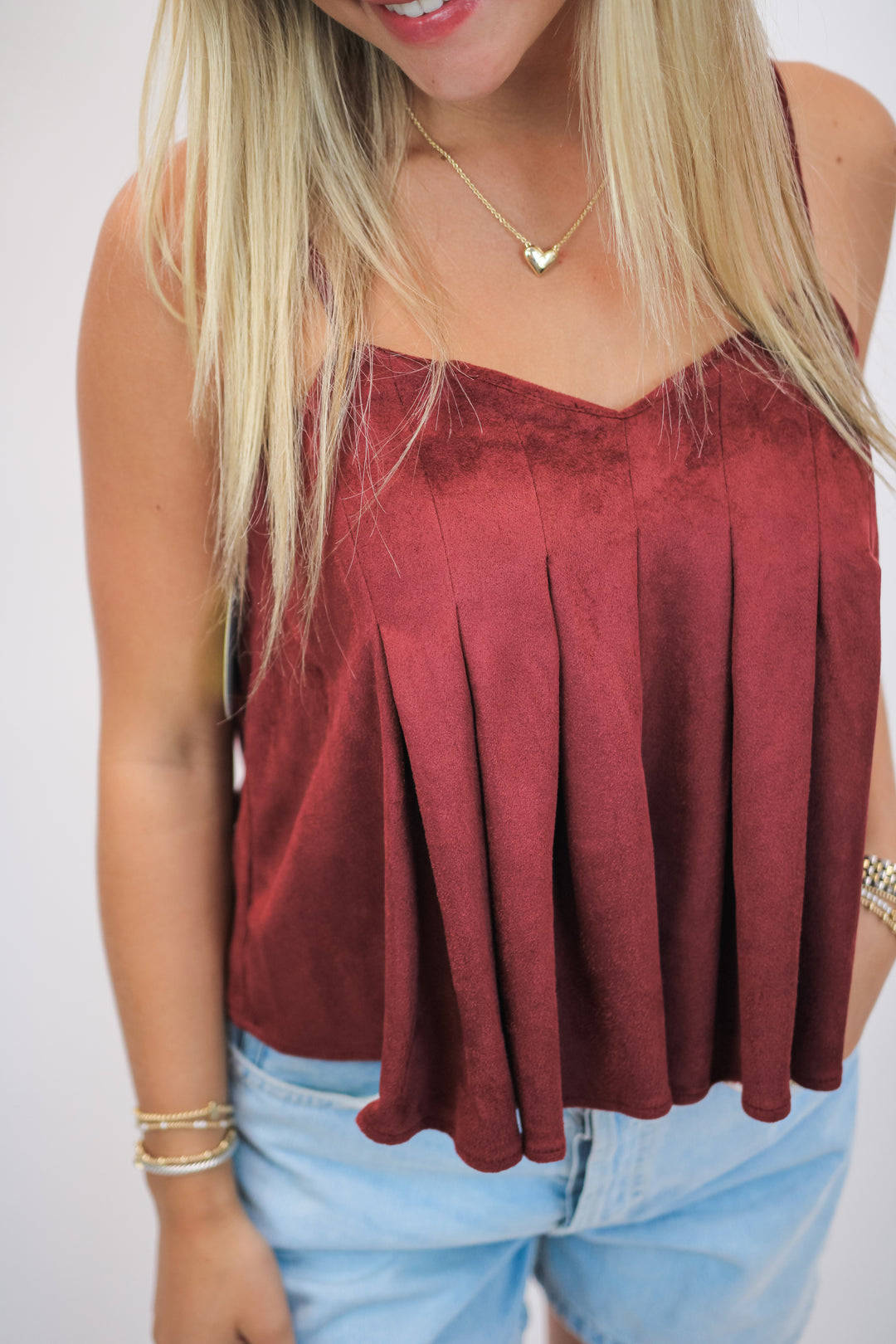 Take A Chance Top, Maroon