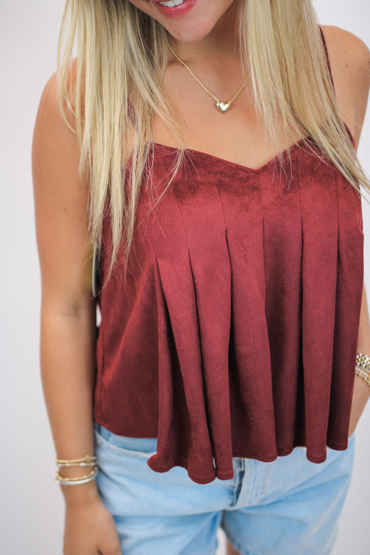 Take A Chance Top, Maroon