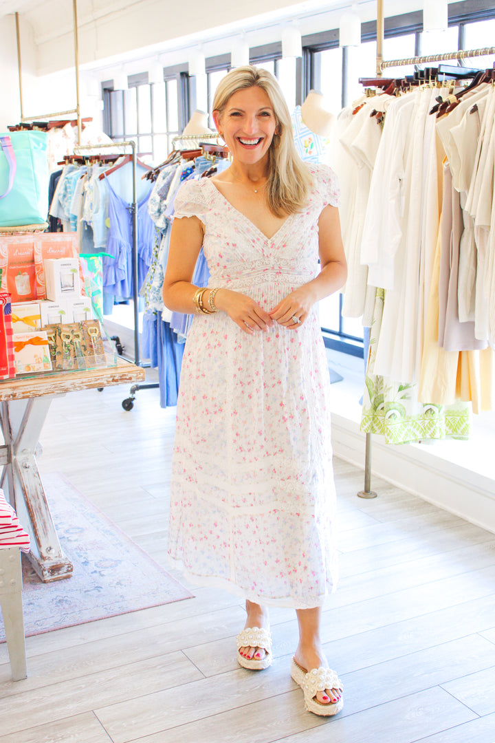 Suvi Cotton Midi Dress, Confetti Bloom
