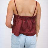 Take A Chance Top, Maroon
