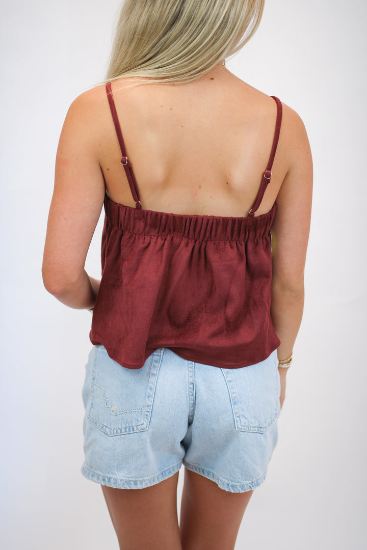 Take A Chance Top, Maroon