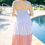 Liberty Lane Midi Dress, Multi Stripe