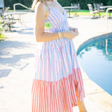 Liberty Lane Midi Dress, Multi Stripe