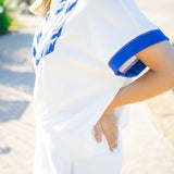 Mist and Moonlight Top, Off White/Blue