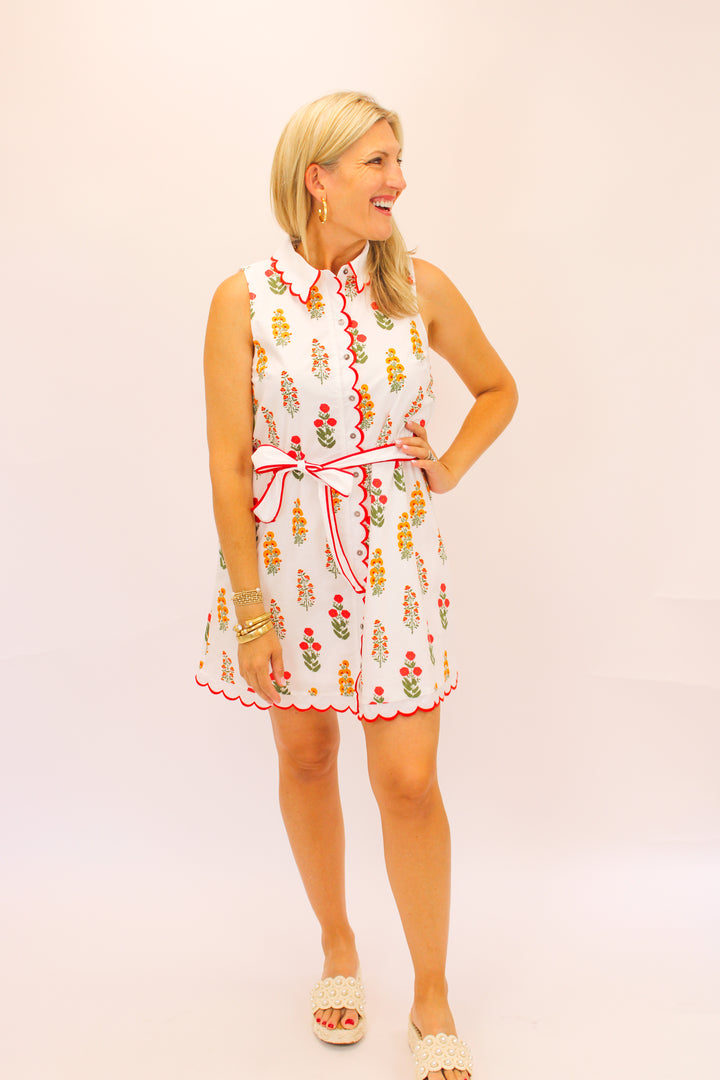 Flowers In The Sun Dress, Off White
