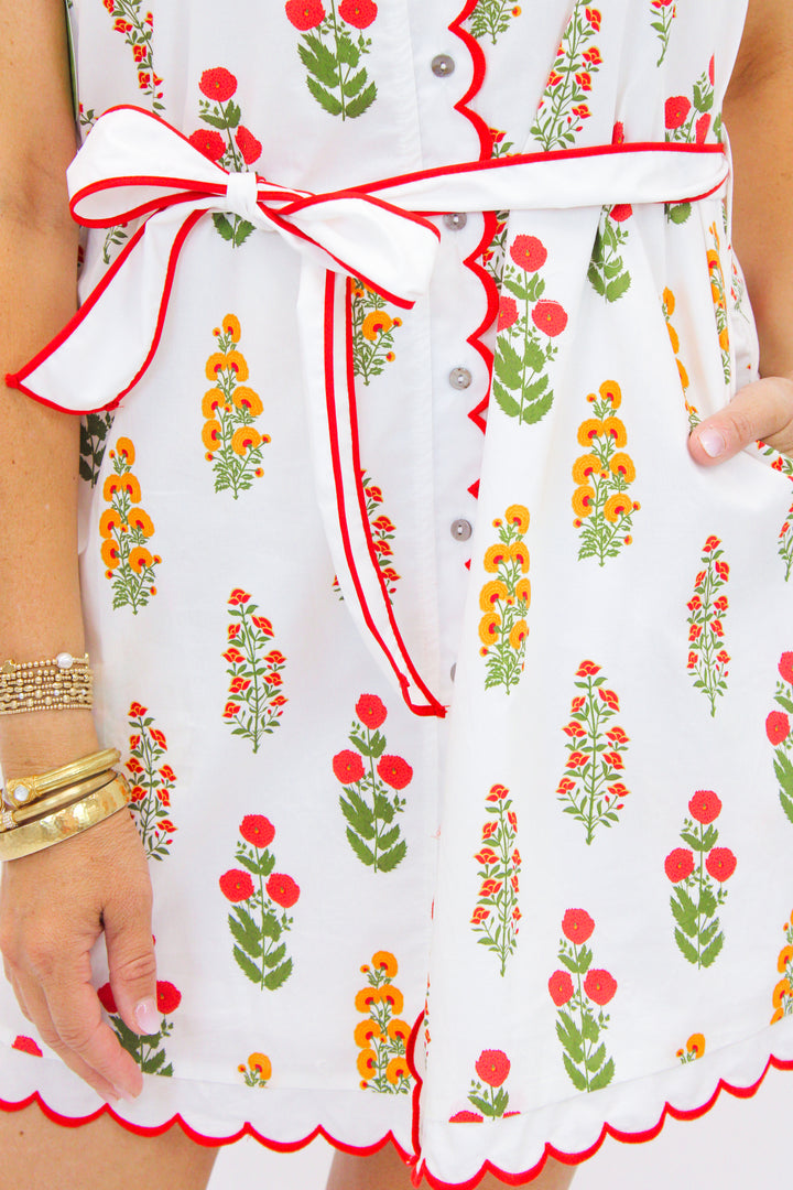Flowers In The Sun Dress, Off White