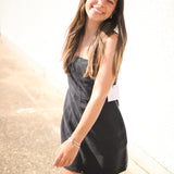 Fitted Mini Dress, Dark Graphite Wash