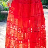 Sun Chaser Midi Dress, Red