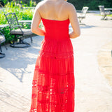 Sun Chaser Midi Dress, Red
