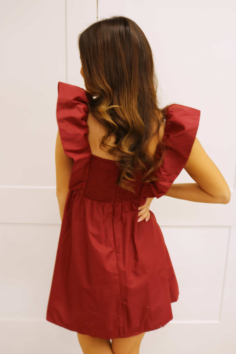 Ready to Rumble Dress, Maroon