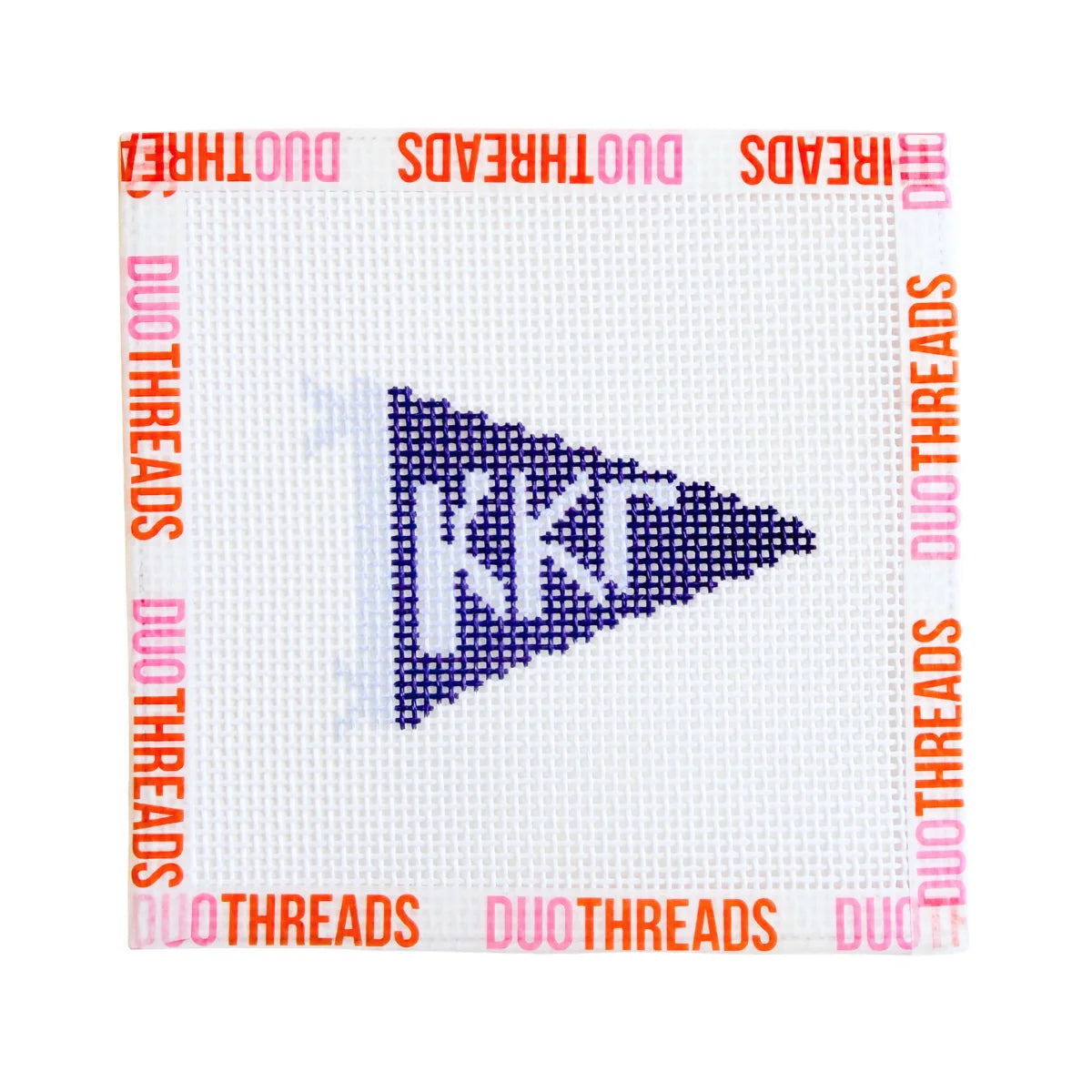 Sorority Knitted Pennant Needlepoint Canvas