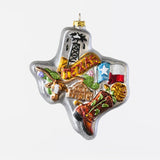 5" Texas Glass Ornament