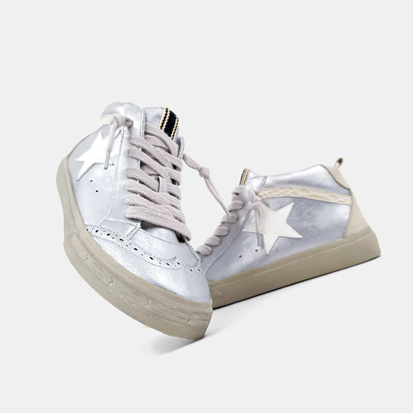 Paulina Sneaker, White Silver