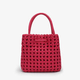 Perrie Woven Bucket Mini Square, Magenta