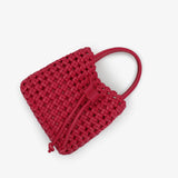 Perrie Woven Bucket Mini Square, Magenta