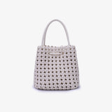 Perrie Woven Bucket Mini Square, Off White